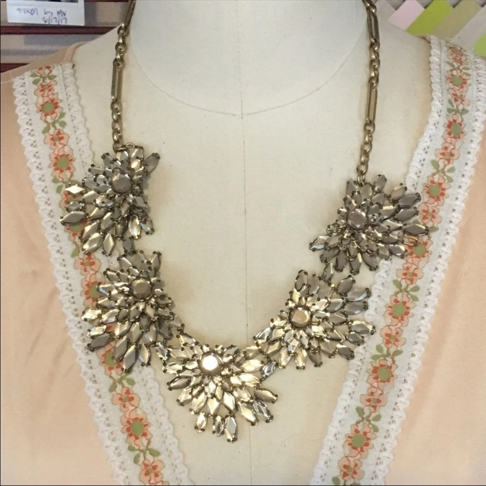 J. Crew statement necklace gold.